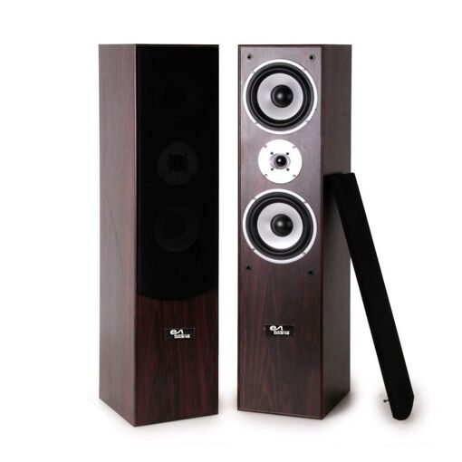 Paire d'enceintes Hifi/Home Cinéma Evidence Acoustics EA700-WAL - 2x500W PMPO - Réflexe bas à 3 voies - Noyer/Acajou
