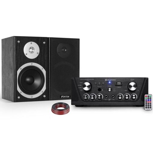 Skytronic Karaoke Amplifier 160W + 2-Way 140W Speaker Pair