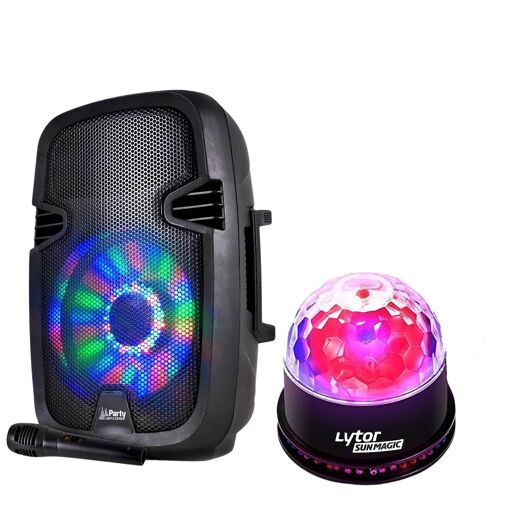Party Sound PARTY7 300W Battery-Powered Speaker with USB, Bluetooth, FM, Microphone and Astro LED Effects
