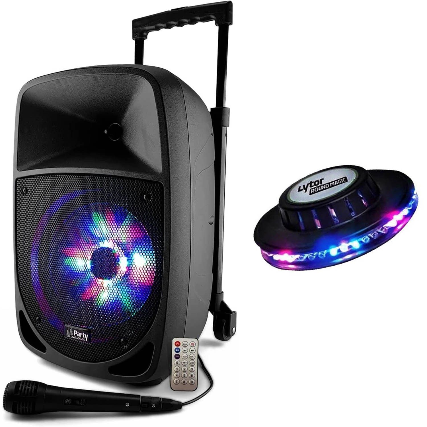 Party Sound & Light 8" LED Battery Speaker with RGB Effects
