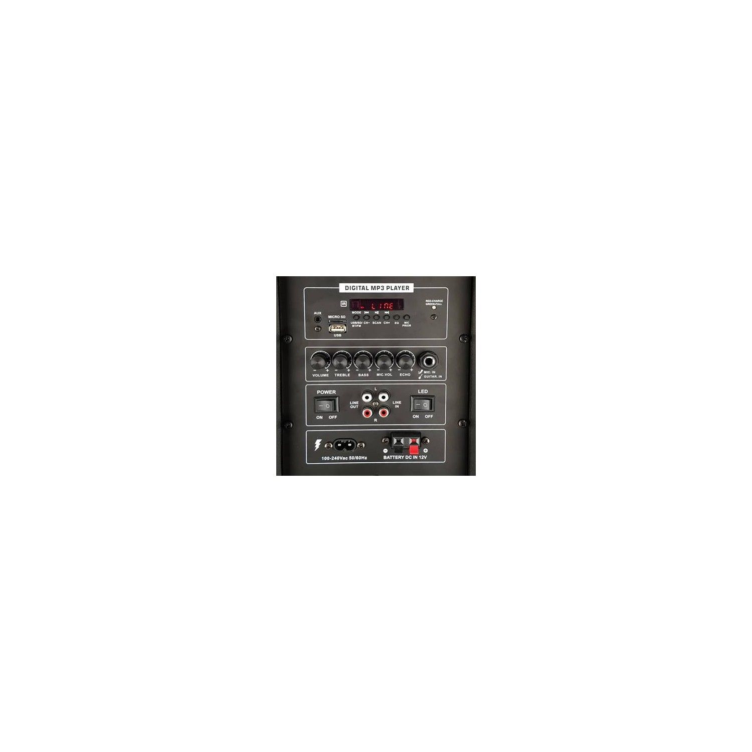 Party Sound Portable Karaoke System with Amplified Speaker and Accessories