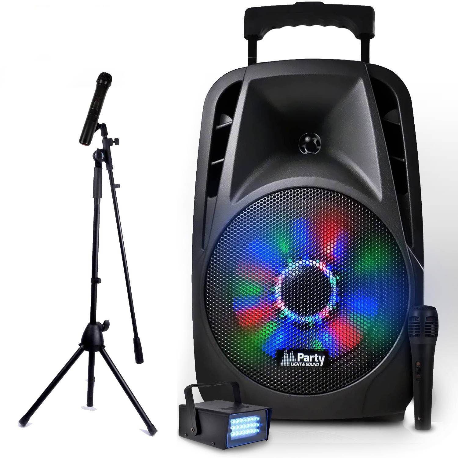 Ibiza Party 8" LED Bluetooth Speaker with Built-in Microphones and Strobe Light