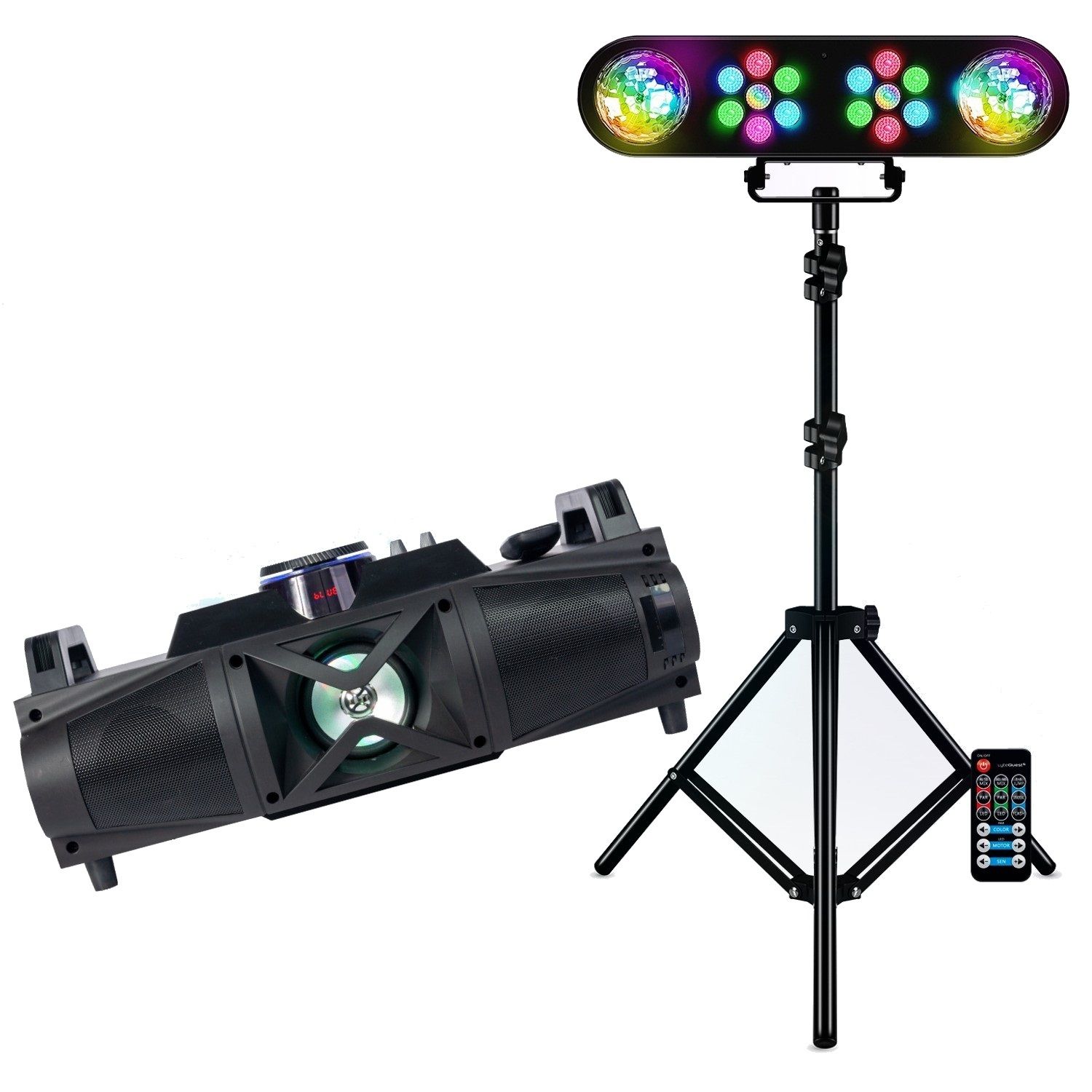 Party Falcon Bluetooth Speaker with LED Lights and FM Radio