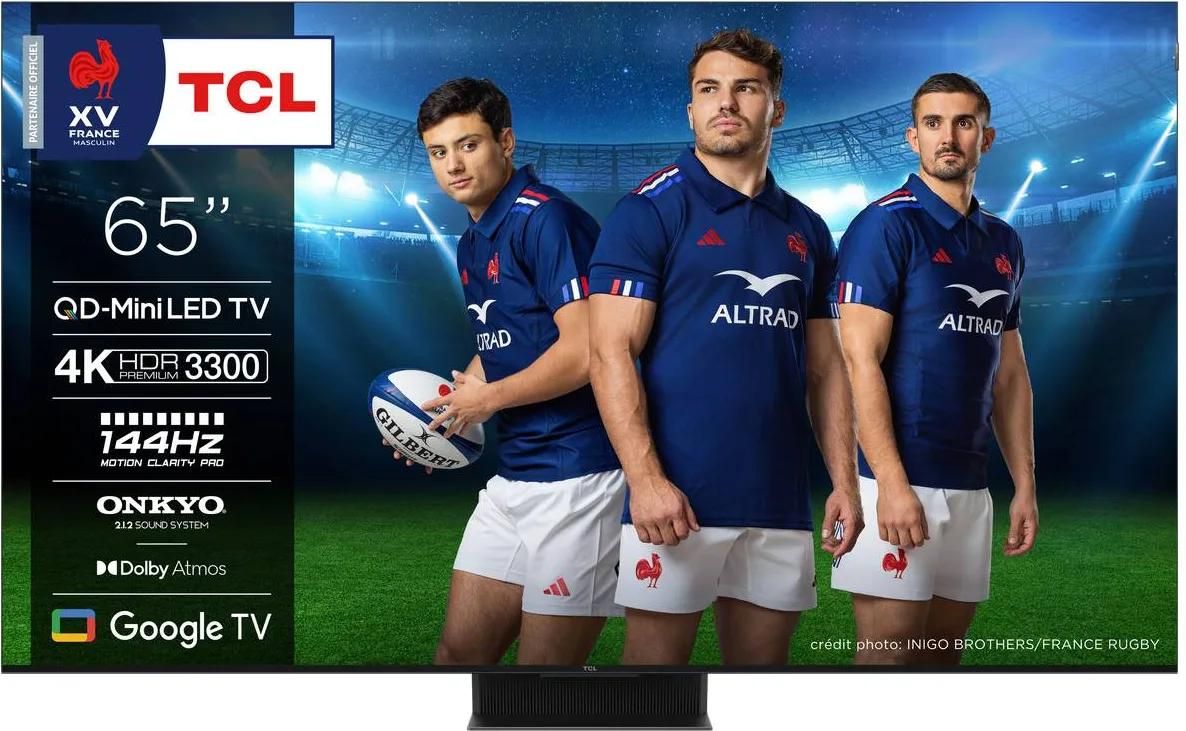 TV TCL QD-Mini LED C855 de 65 pulgadas con tecnología QLED Pro, 4K, HDR, Google TV y 144Hz