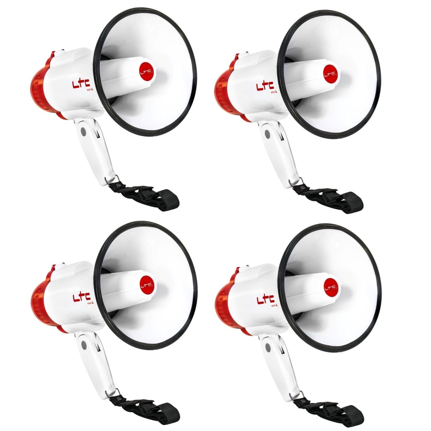 Kit de 4 mégaphones LTC MEGA20W rechargeables - Portée 250m