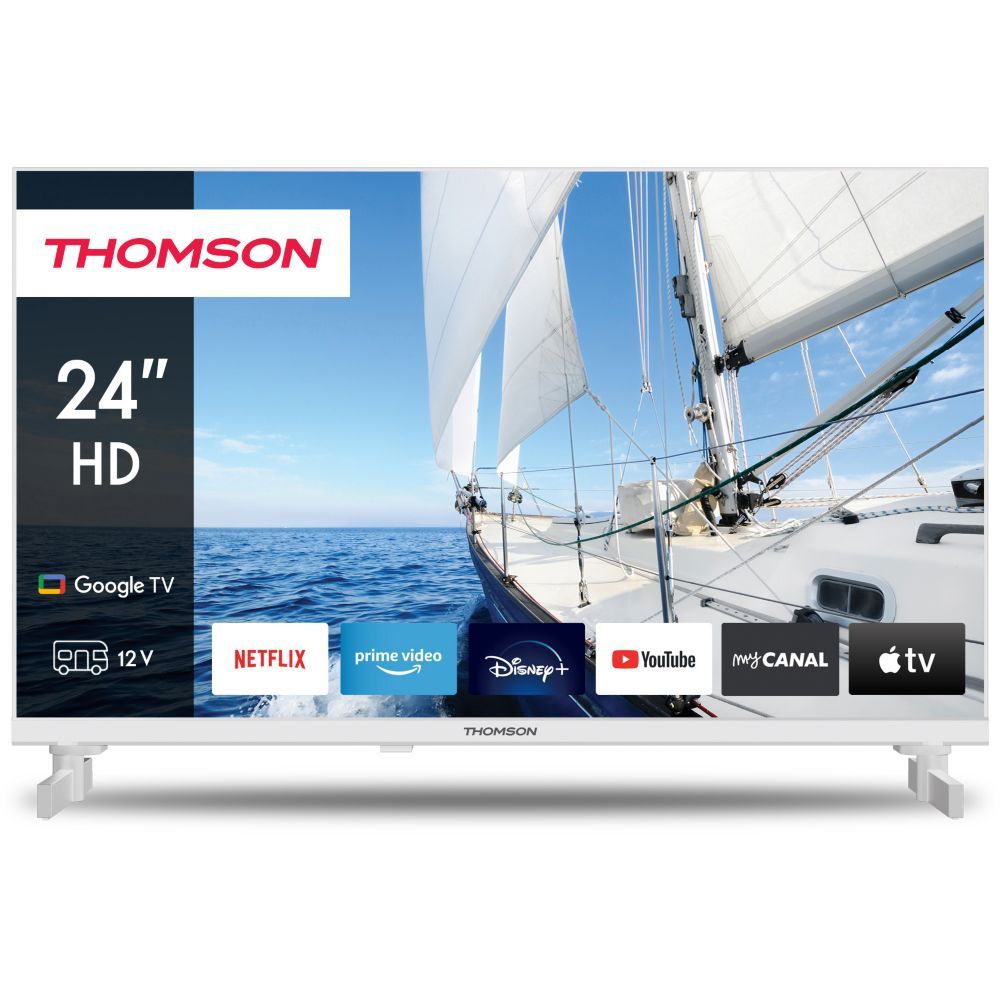 TV LED 60 cm 24HG2S14CW - Google TV - 12V - White