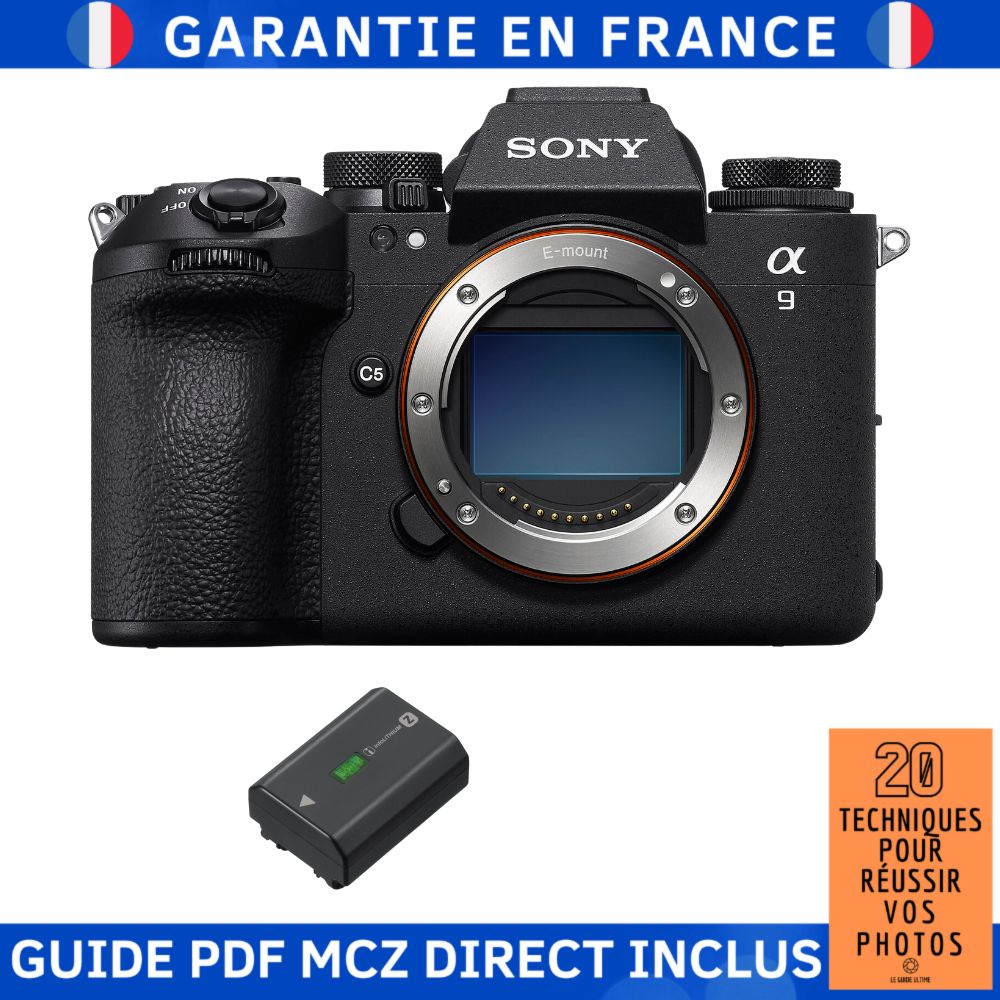 Sony A9 III + 1 Sony NP-FZ100 + Ebook '20 Techniques pour Réussir vos Photos' - Hybrid Camera Sony