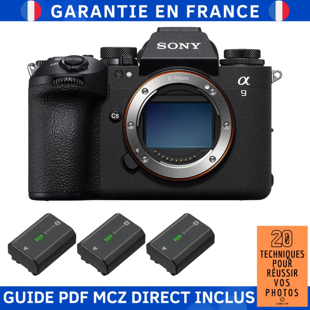 Sony A9 III + 3 NP-FZ100 Batteries + '20 Techniques for Succeeding in Photography' Ebook - Sony Hybrid Camera