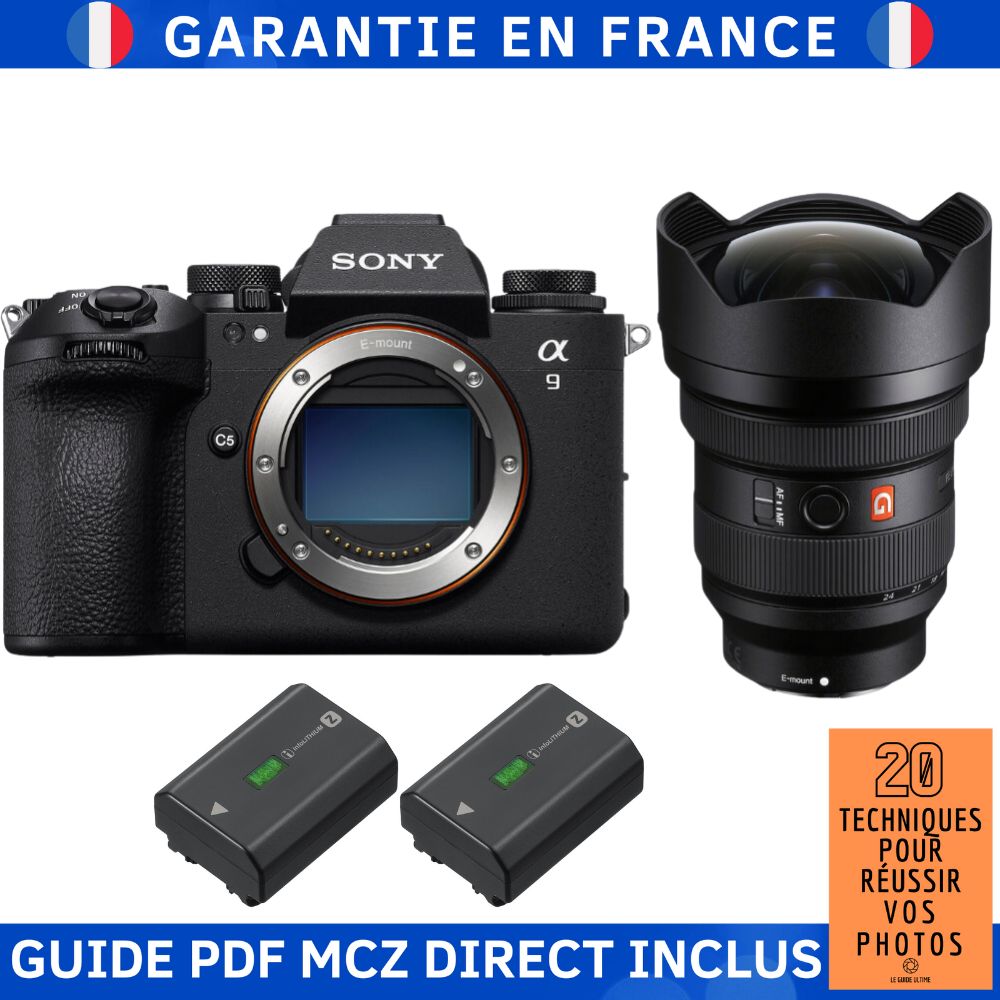 Sony A9 III + FE 12-24mm f/2.8 GM Lens + 2x NP-FZ100 Batteries + '20 Techniques for Successful Photos' Ebook - Sony Hybrid Camera