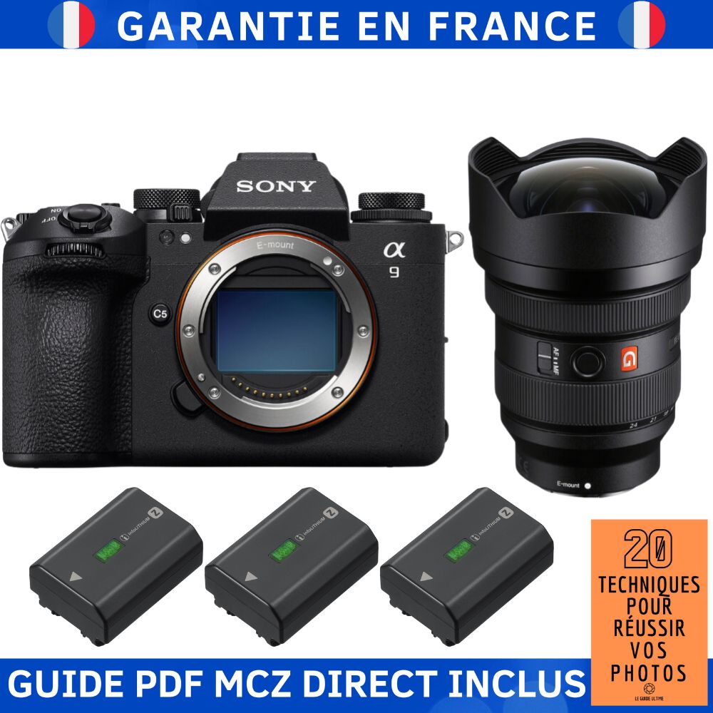 Sony A9 III + FE 12-24mm f/2.8 GM + 3x NP-FZ100 + '20 Techniques for Successful Photos' Ebook - Sony Hybrid Camera