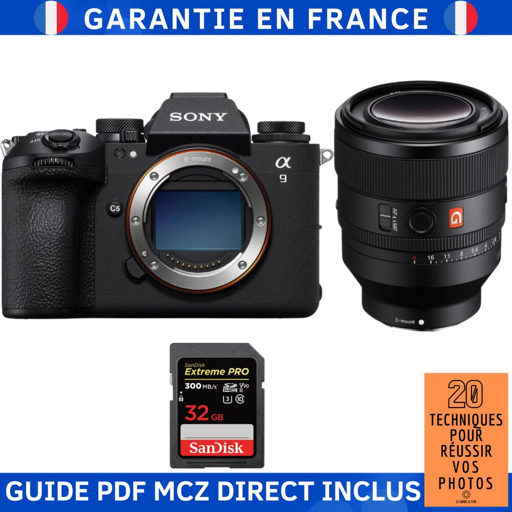 Sony A9 III + FE 50mm f/1.2 GM Lens + 1x 32GB SanDisk Extreme PRO UHS-II SDXC Card + '20 Techniques for Succeeding in Photography' Ebook - Sony Hybrid Camera