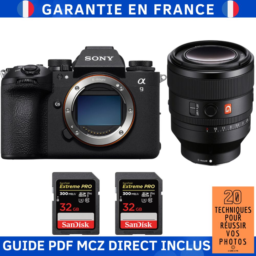 Sony A9 III + FE 50mm f/1.2 GM + 2 SanDisk 32GB Extreme PRO UHS-II SDXC 300MB/s Memory Cards + '20 Techniques for Succeeding in Photography' Ebook - Sony Hybrid Camera