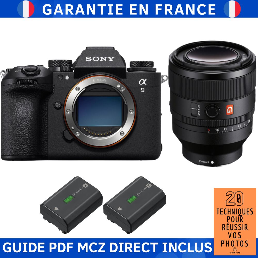 Sony A9 III + FE 50mm f/1.2 GM + 2 Sony NP-FZ100 + Ebook '20 Techniques pour Réussir vos Photos' - Hybrid Camera Sony
