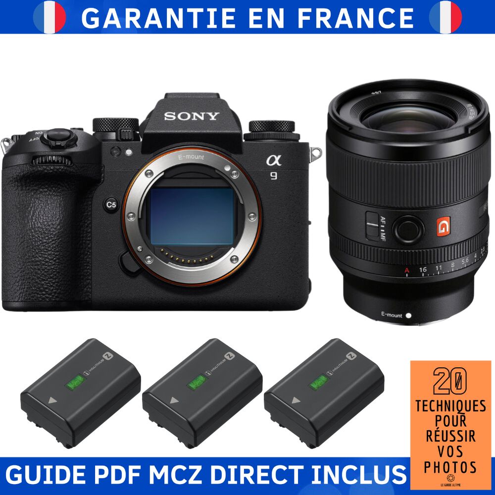 Sony A9 III + FE 35mm f/1.4 GM + 3 Sony NP-FZ100 + Ebook '20 Techniques for Succeeding in Photography' - Sony Hybrid Camera
