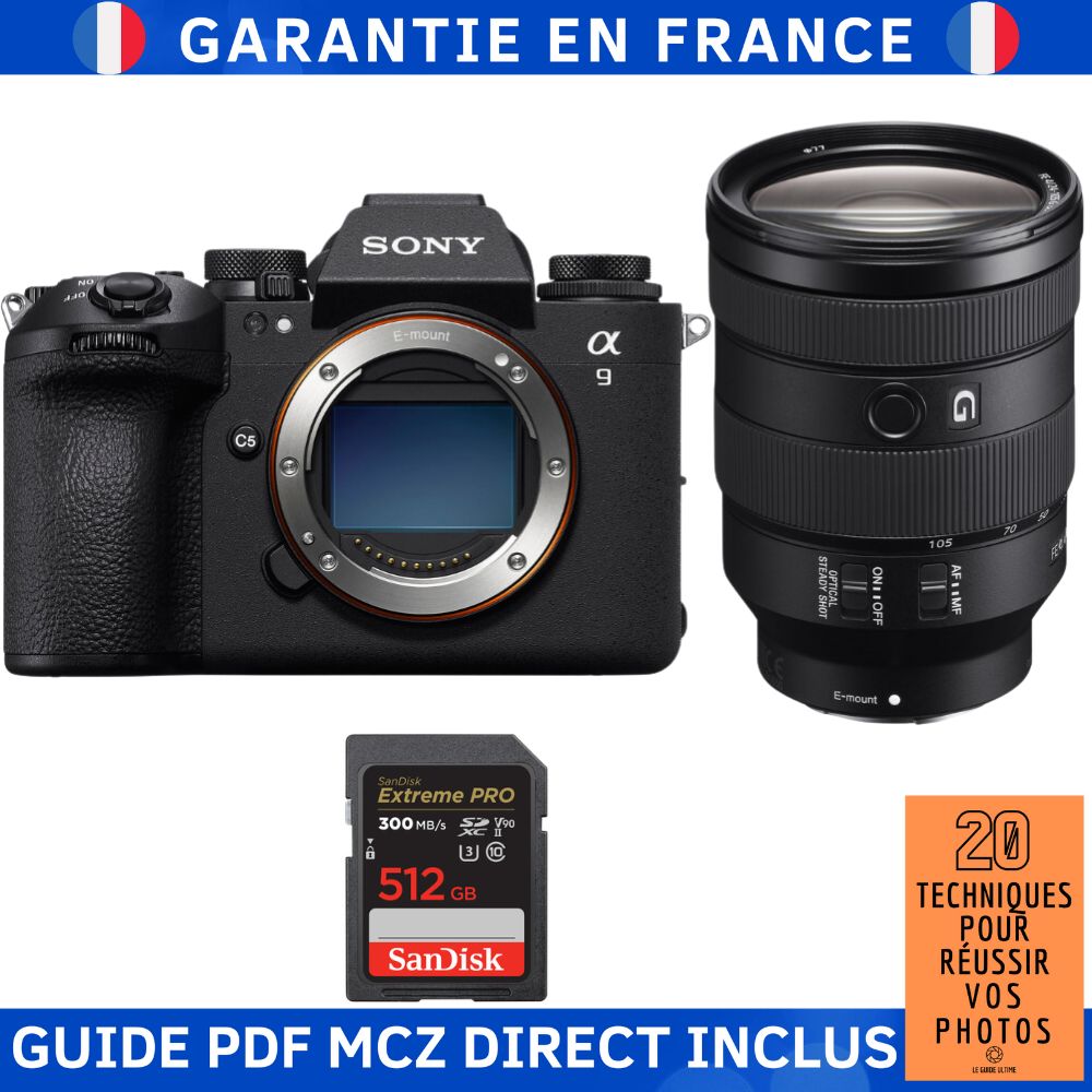 Sony A9 III + FE 24-105mm f/4 G OSS + 512GB SanDisk Extreme PRO + '20 Techniques for Successful Photos' Ebook - Sony Hybrid Camera