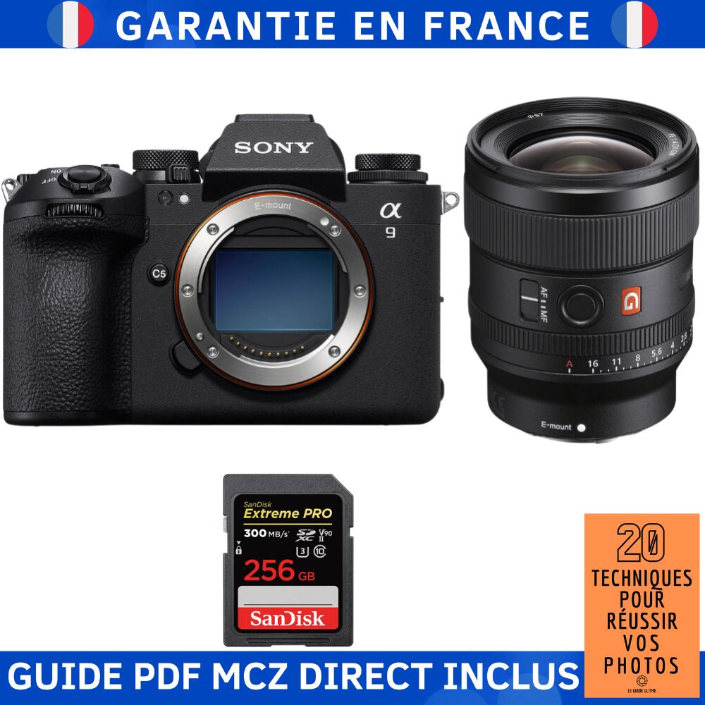 Sony A9 III + FE 24mm f/1.4 GM + 1 SanDisk 256 Go Extreme PRO UHS-II SDXC 300 Mo/s + Ebook '20 Techniques pour Réussir vos Photos' - Appareil photo hybride Sony