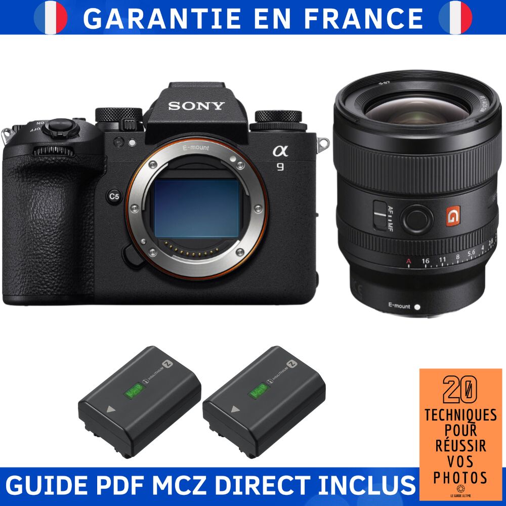 Sony A9 III + FE 24mm f/1.4 GM Lens + 2 NP-FZ100 Batteries + Ebook '20 Techniques for Successful Photos' - Sony Hybrid Camera