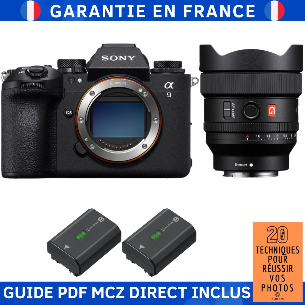 Sony A9 III + FE 14mm f/1.8 GM Lens + 2x NP-FZ100 Batteries + '20 Techniques for Success in Photography' Ebook - Sony Hybrid Camera