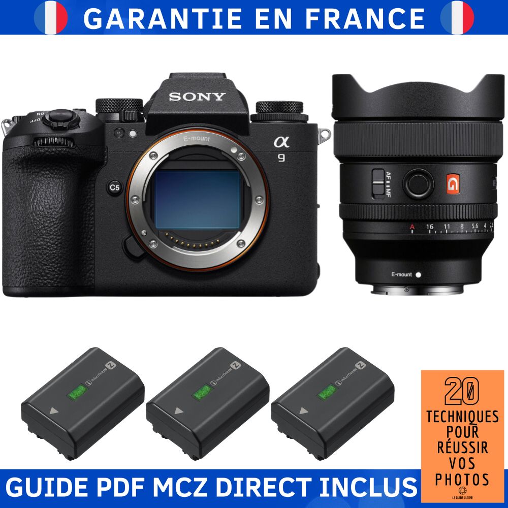 Sony A9 III + FE 14mm f/1.8 GM + 3 Sony NP-FZ100 + Ebook '20 Techniques for Successful Photos' - Hybrid Camera Sony