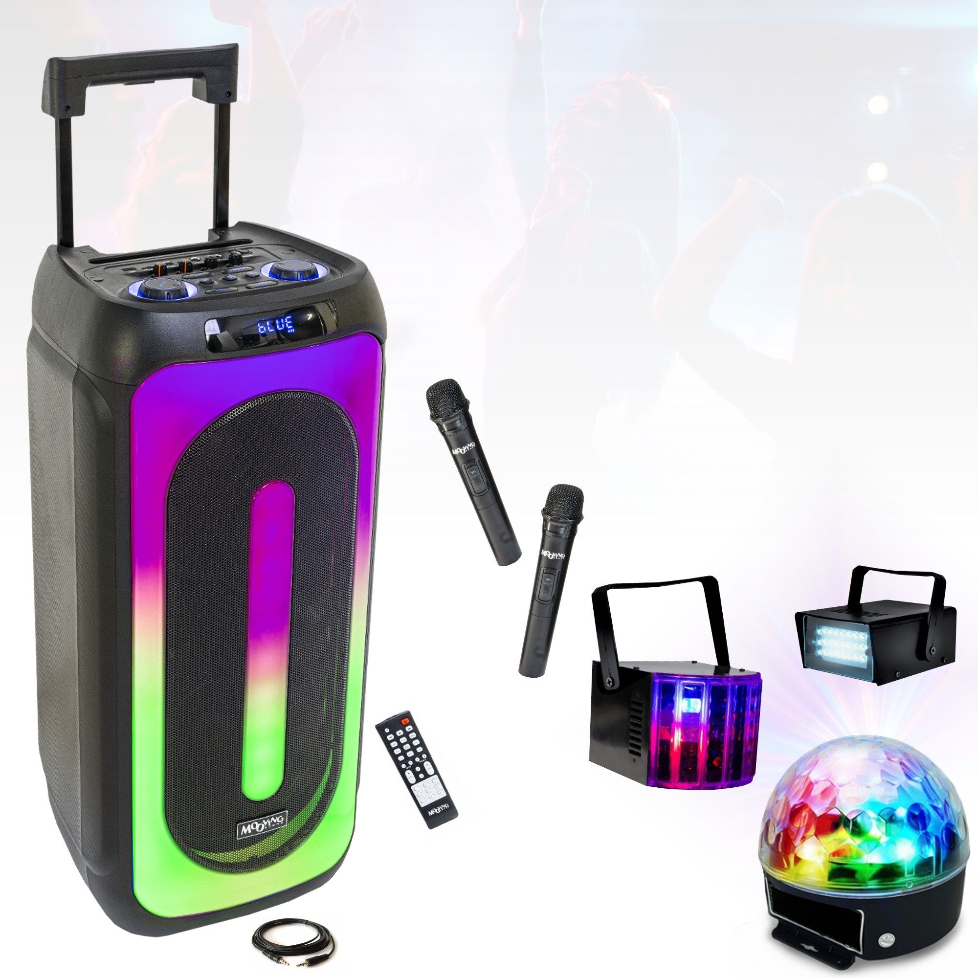 Sistema de karaoke autónomo MS-MAGIC-SOUND1000 altavoz Bluetooth USB