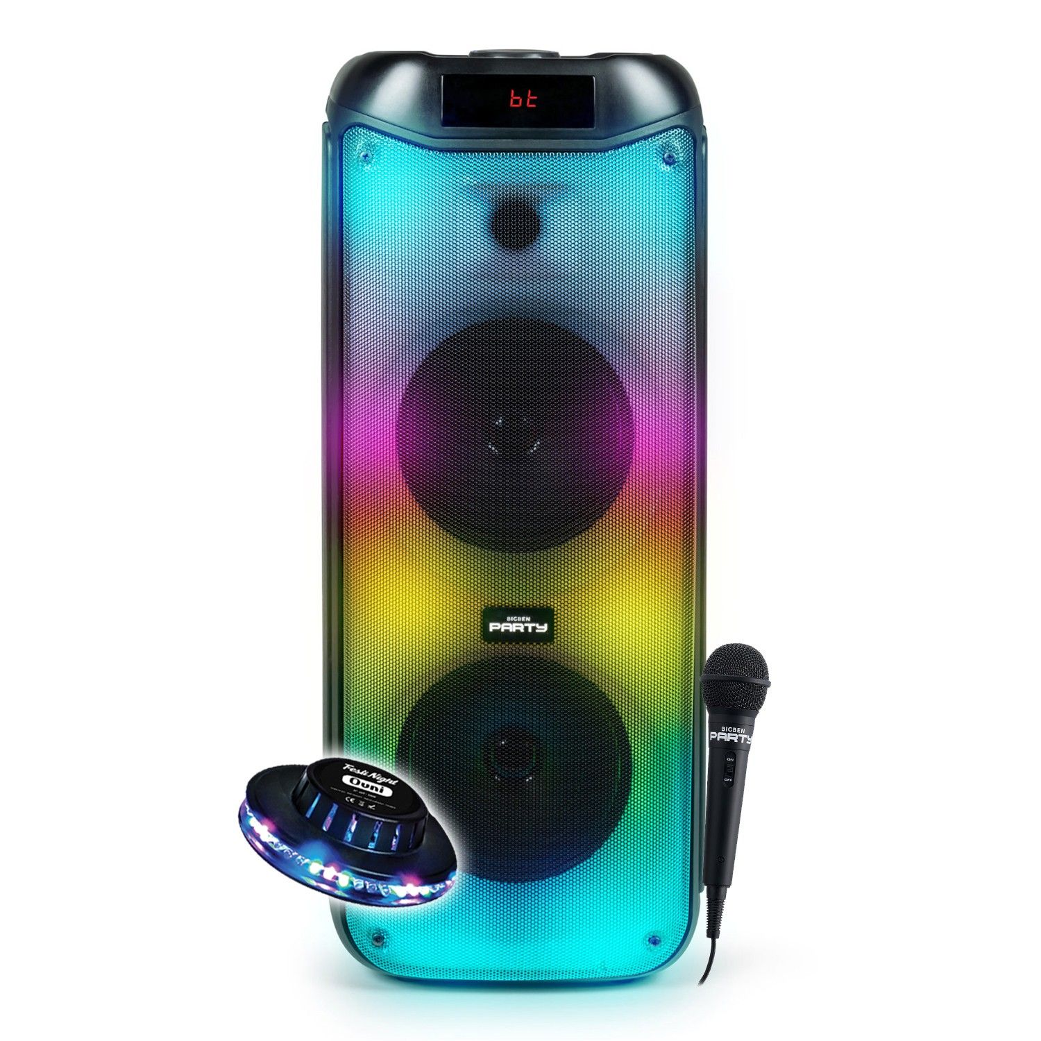 Party BIGBEN PARTYBTHPL 200W Bluetooth Speaker with LED Lights and Microphone