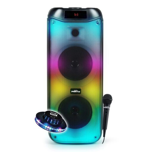 Altavoces Party BIGBEN PARTYBTHPL de 200W con Bluetooth, luces LED y micrófono