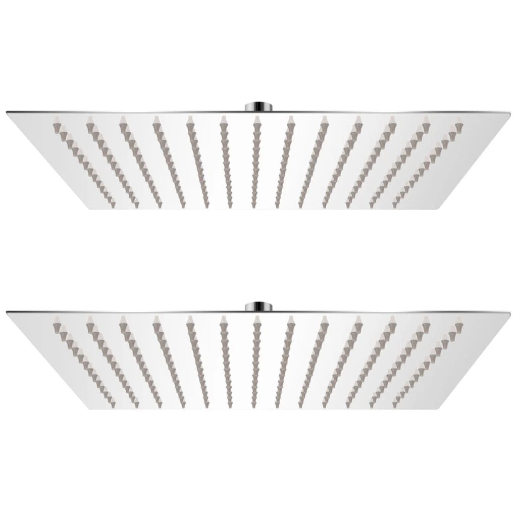 VIDAXL 2x 20W LED Handheld Shower Head with Cold White Light