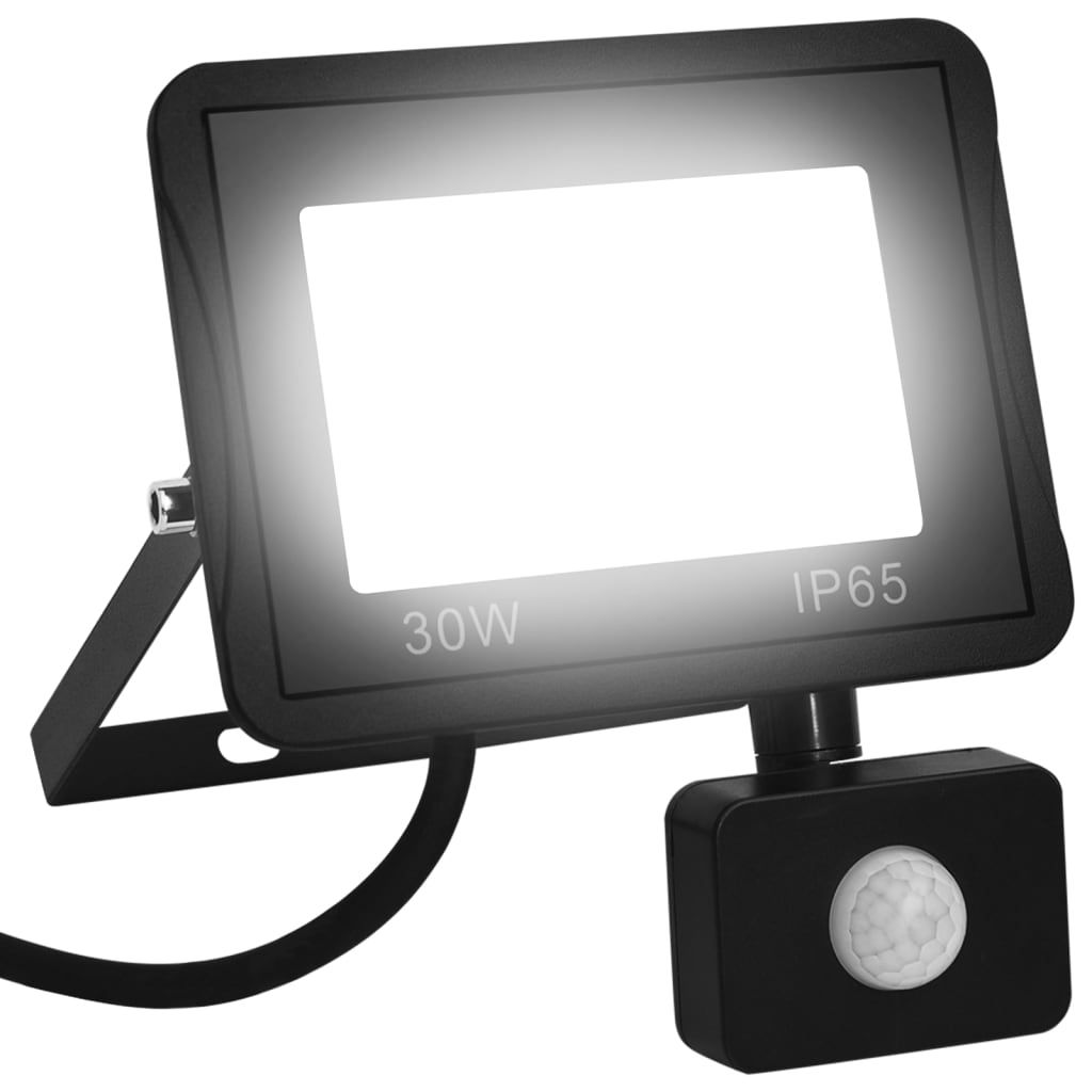 Projecteur à LED avec capteur VIDAXL 30 W Blanc froid