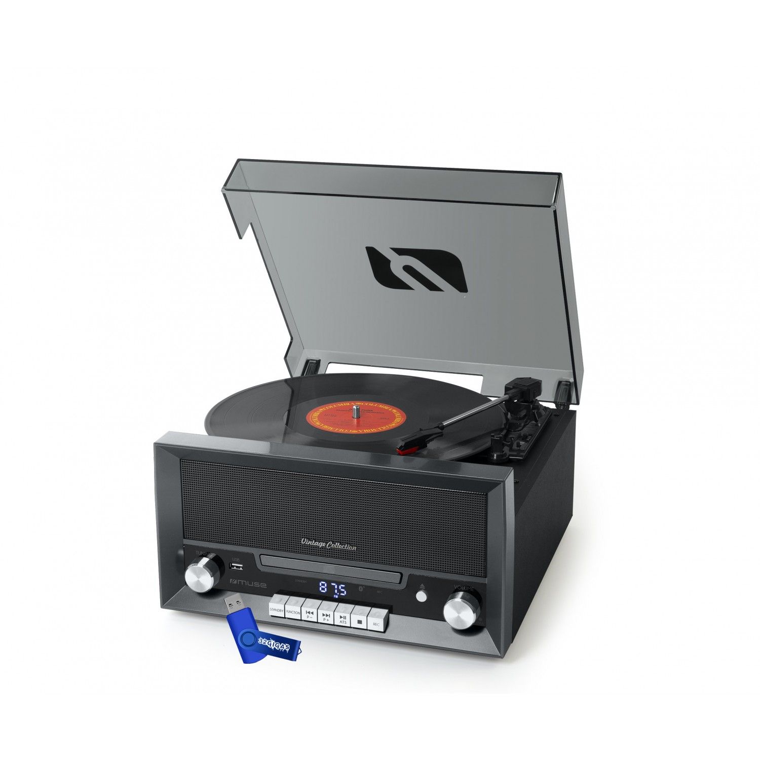 Muse MT-110-DS Bluetooth Vinyl Player with USB 32GB