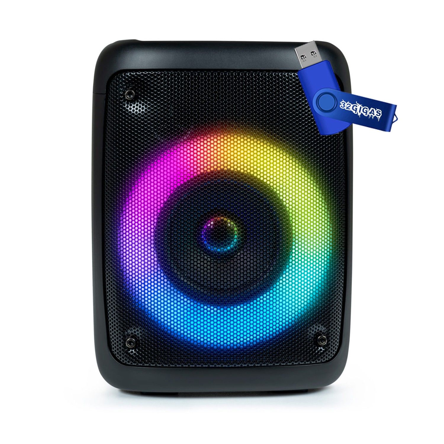 Party Battery-Powered Speaker PARTYBTHPS - Bluetooth, LED Lights, 30W+ USB 32GB