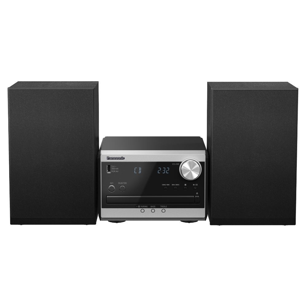Cadena de sonido HiFi Panasonic SC-PM272EG-S, Sistema de 2.1 canales, 60W RMS, Negro