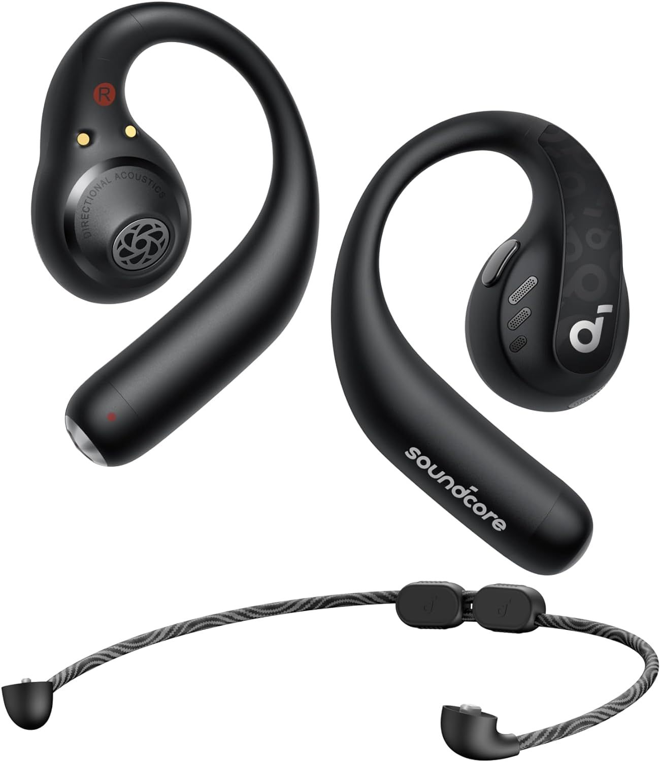 Anker Soundcore AeroFit Pro - Auriculares inalámbricos de tipo abierto - Comodidad óptima, ajuste seguro, ergonómicos - Sonido rico con LDAC - Bluetooth 5.3, IPX5, 46 horas de reproducción