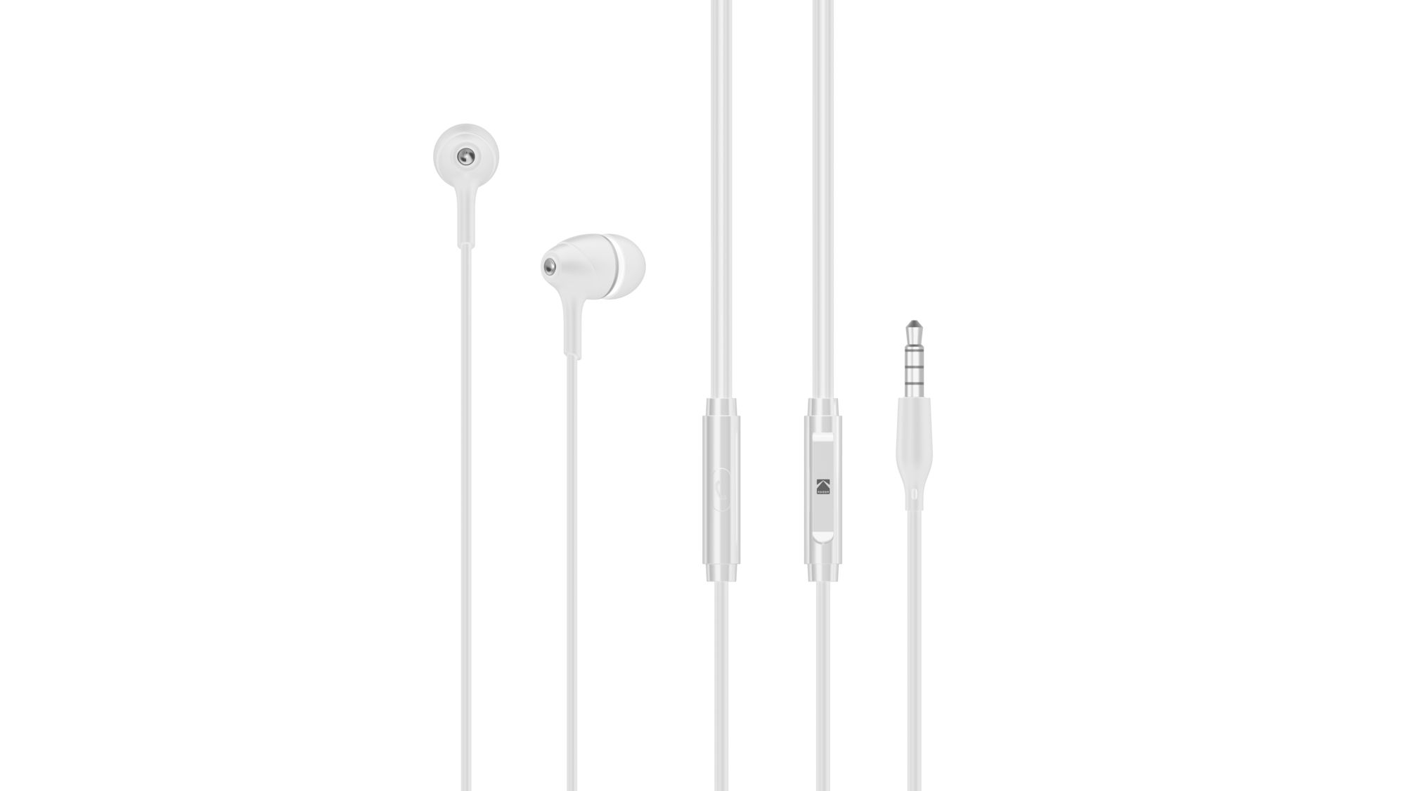 Kodak 165+ Earbuds - Clear and Powerful Sound for an Exceptional Audio Experience - White