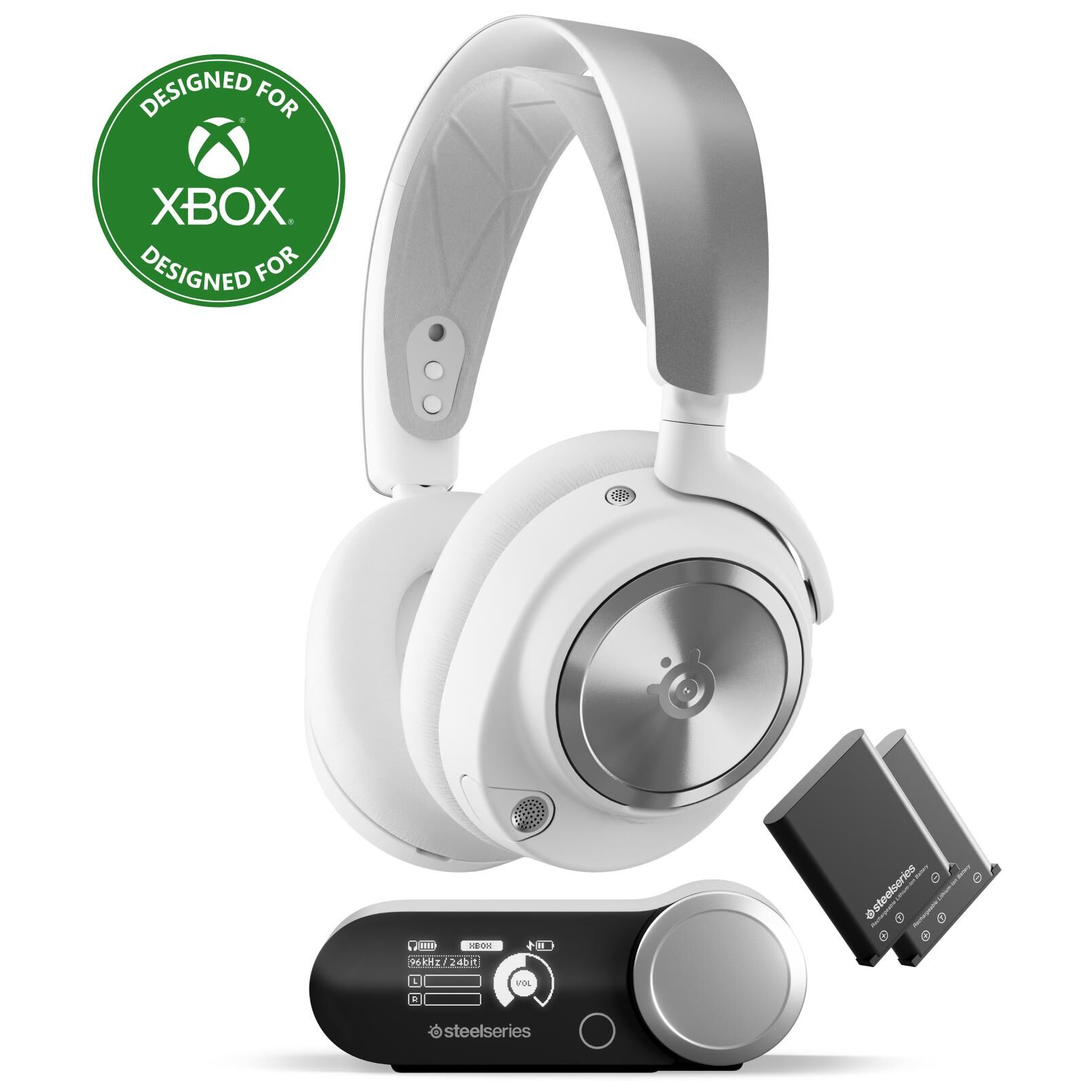 SteelSeries 61525 Gaming Headset with Arc Wire, USB Type-C, White