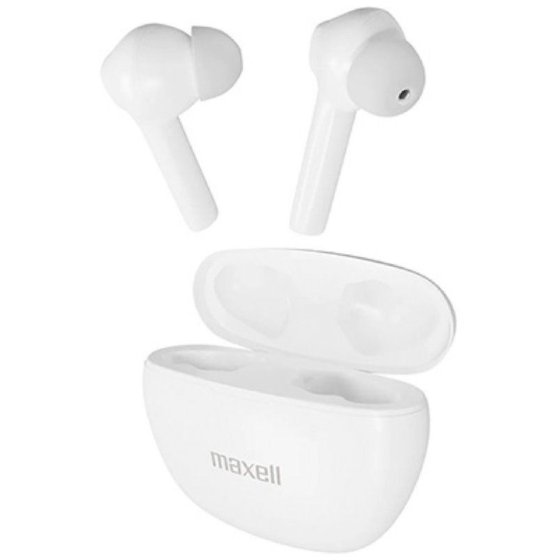 Auriculares inalámbricos Maxell Dinámicos con estuche cargador (Blanco)