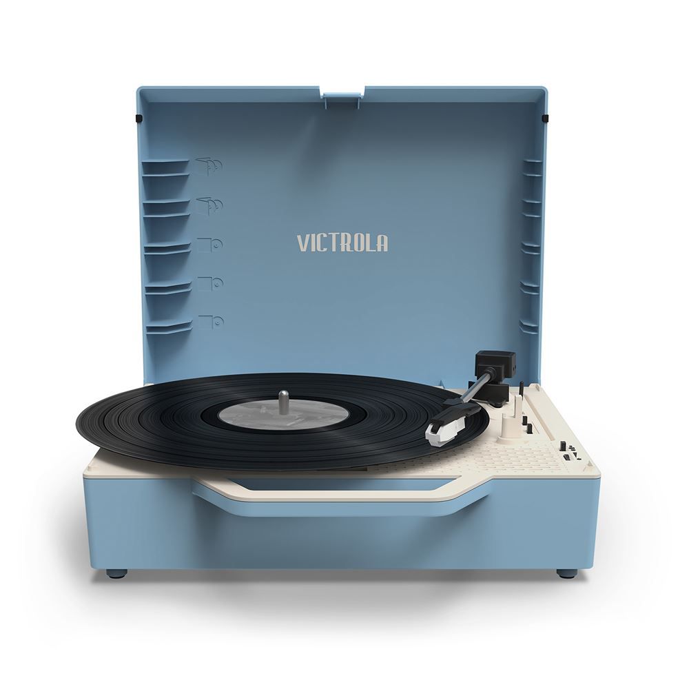 Victrola Eco-Designed Vinyl Record Player Blue