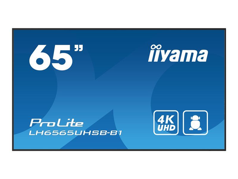 iiyama ProLite LH6565UHSB-B1 - 65" LED Backlit LCD Screen - Digital Signage - Android - 4K UHD (2160p) 3840 x 2160 - Black