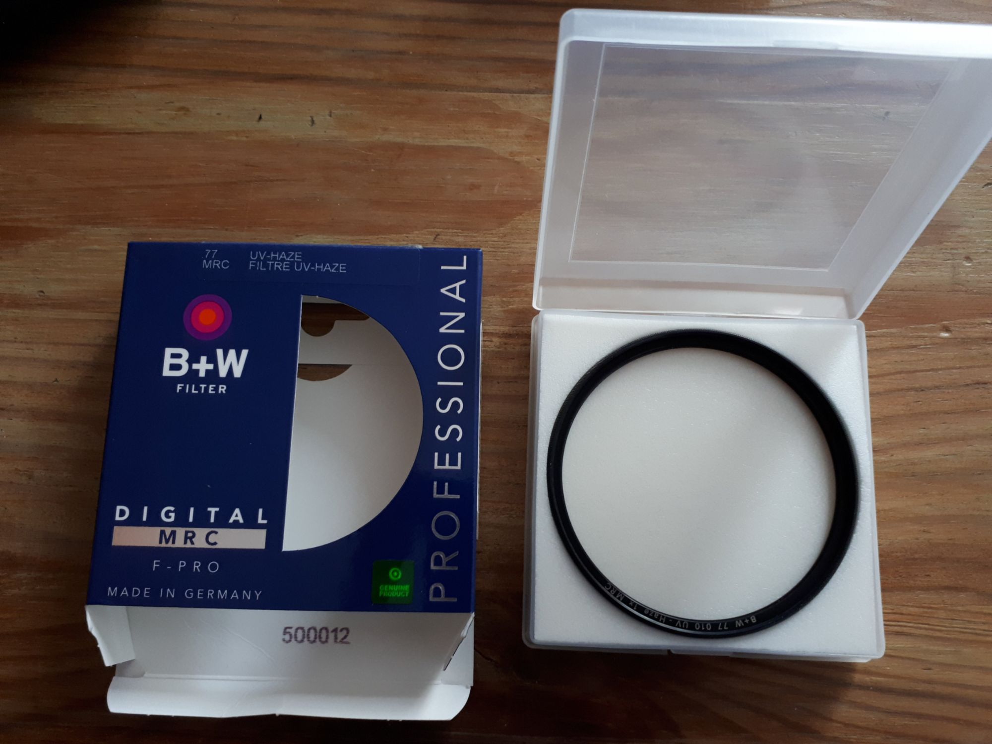 Filtro ultravioleta B+W 77 mm Claro UV Niebla MRC (010M) para cámara