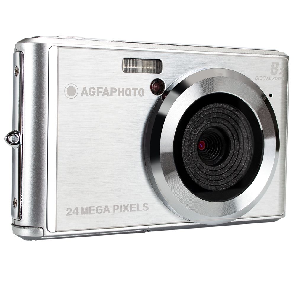 Agfa Photo Realishot DC5500 - Cámara Digital Compacto de 24 MP, Pantalla LCD de 2,4 Pulgadas, Zoom Digital 8x, Video HD 720p, Tarjeta de Memoria SD Externa, Batería de Litio - Reconstruida