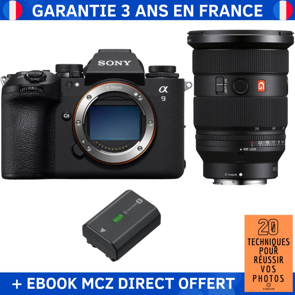 Sony A9 III + Lente FE 24-70mm f/2.8 GM II + 1 Baterías NP-FZ100 + Ebook '20 Técnicas para Tener Éxito en la Fotografía' - Cámara Profesional