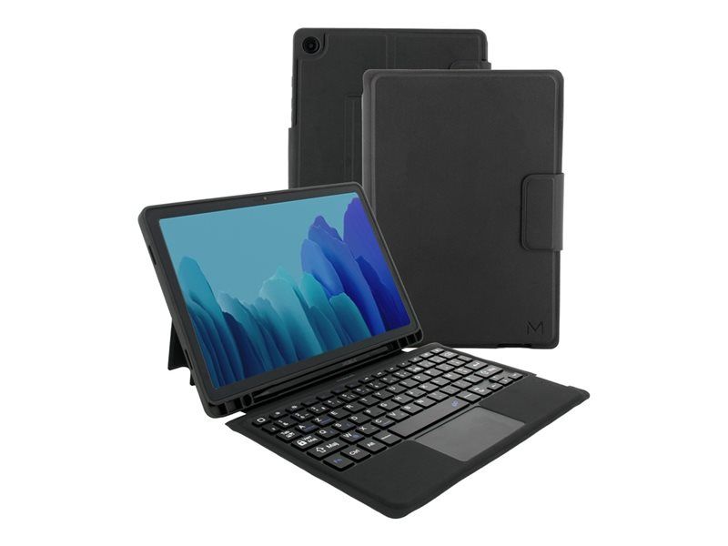 Mobilis Wireless Bluetooth Keyboard and Case for Samsung Galaxy Tab A9+ (Black Keyboard, Black Case, AZERTY French)