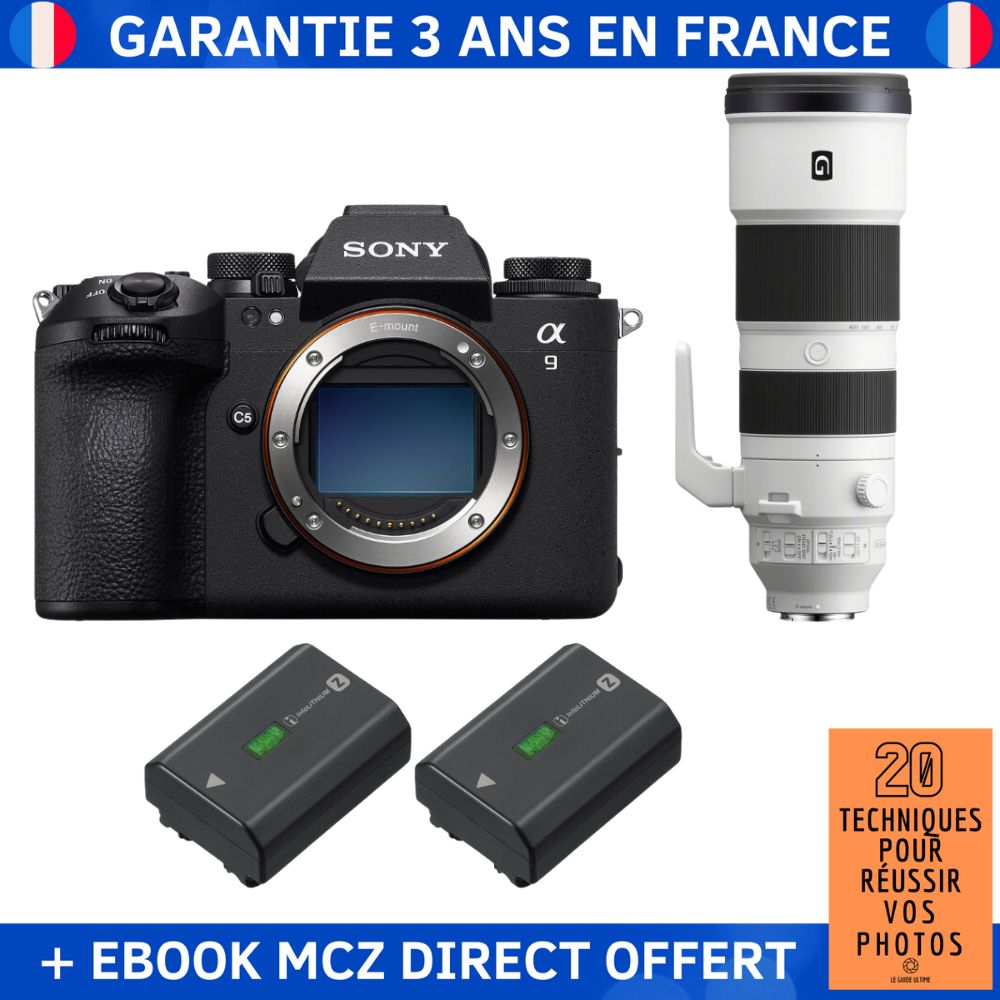 Sony A9 III + FE 200-600mm f/5.6-6.3 G OSS Lens + 2 Sony NP-FZ100 Batteries + '20 Techniques for Succeeding in Photography' Ebook - Professional Camera