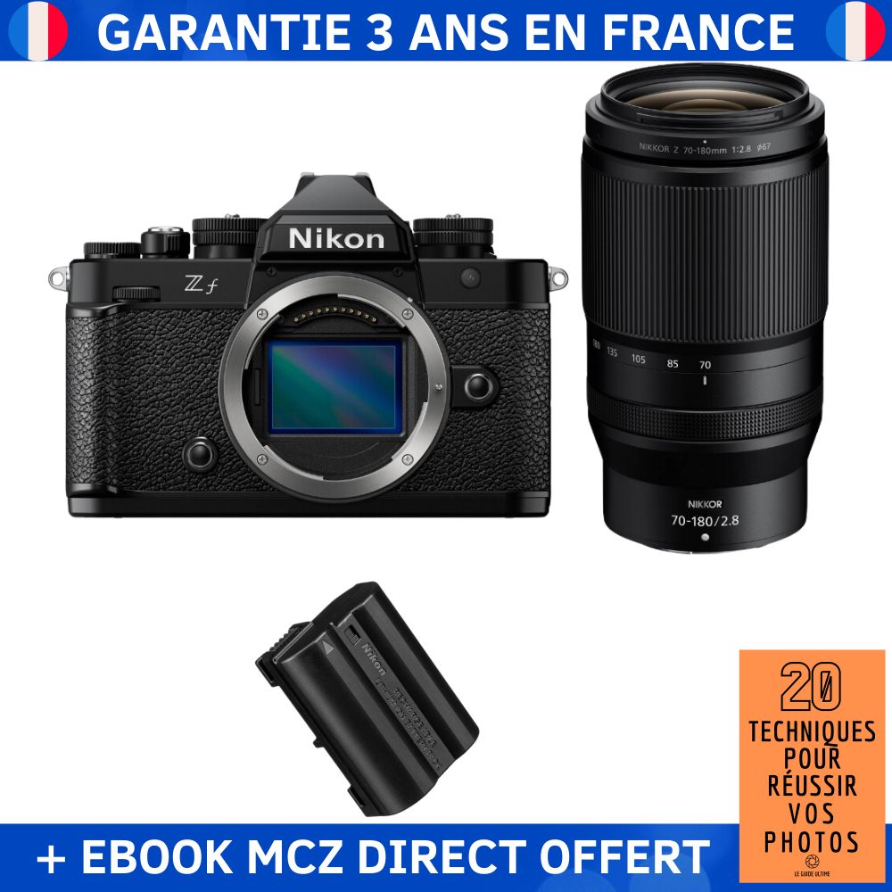 Nikon Zfc + Lente 70-180mm f/2.8 + Batería EN-EL15C + Ebook '20 Técnicas para Lograr Fotos Exitosas' - Cámara Híbrida