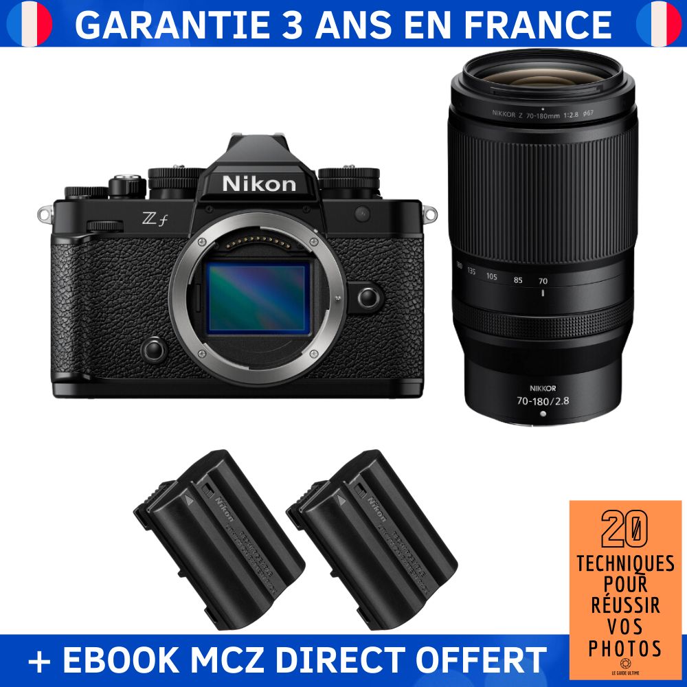 Nikon Zfc + Lente 70-180mm f/2.8 + 2 Baterías EN-EL15C + Ebook '20 Técnicas para Lograr Fotos Exitosas' - Cámara Hybrid