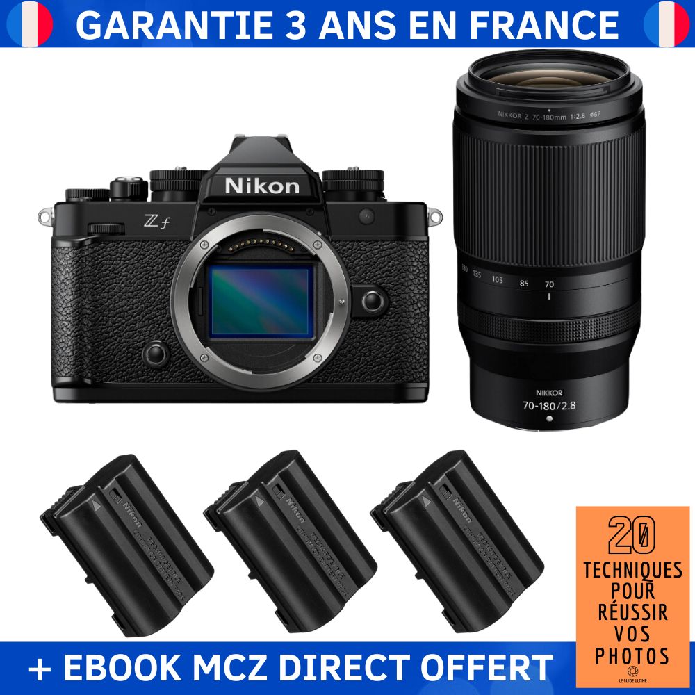 Nikon Zfc + 70-180mm f/2.8 + 3x EN-EL15C + Ebook '20 Técnicas para Lograr Fotos Exitosas' - Cámara Híbrida