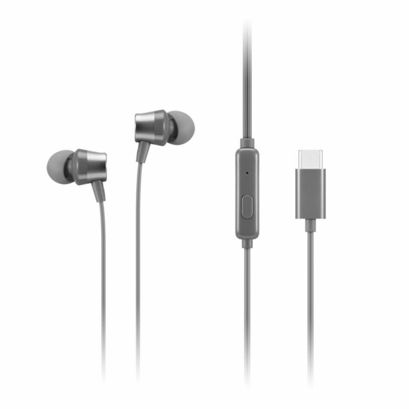 Lenovo 300 USB-C Headphones with Microphone - Grey