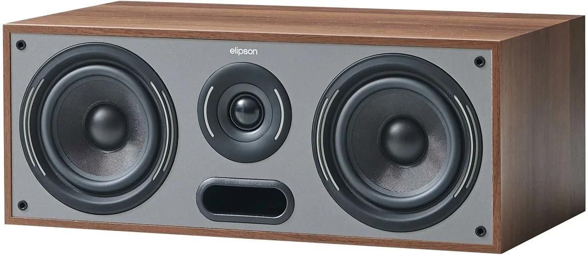 Elipson Horus 10C Center Speaker - Dark Walnut/Dark Gray Finish
