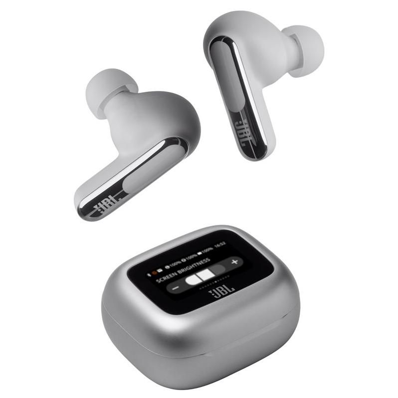 JBL LIVE Beam 3 - Wireless Earbuds with Mic - In-Ear - Bluetooth - Active Noise Cancellation - Silver