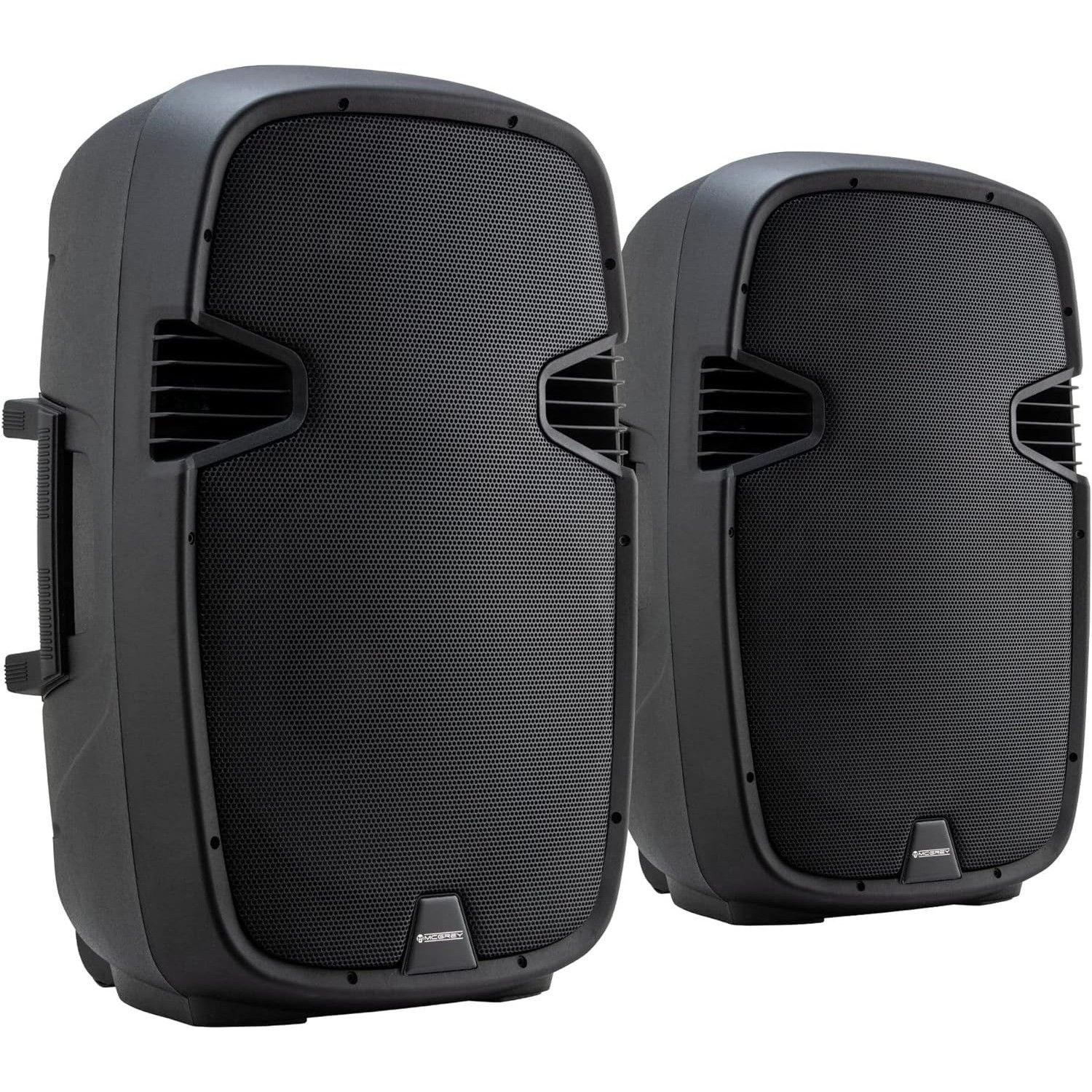 McGrey P215-MP 2x 800W Passive Speaker Pair - 2x 120W RMS / 2x800W Peak, 8 Ohms Resistance, Black