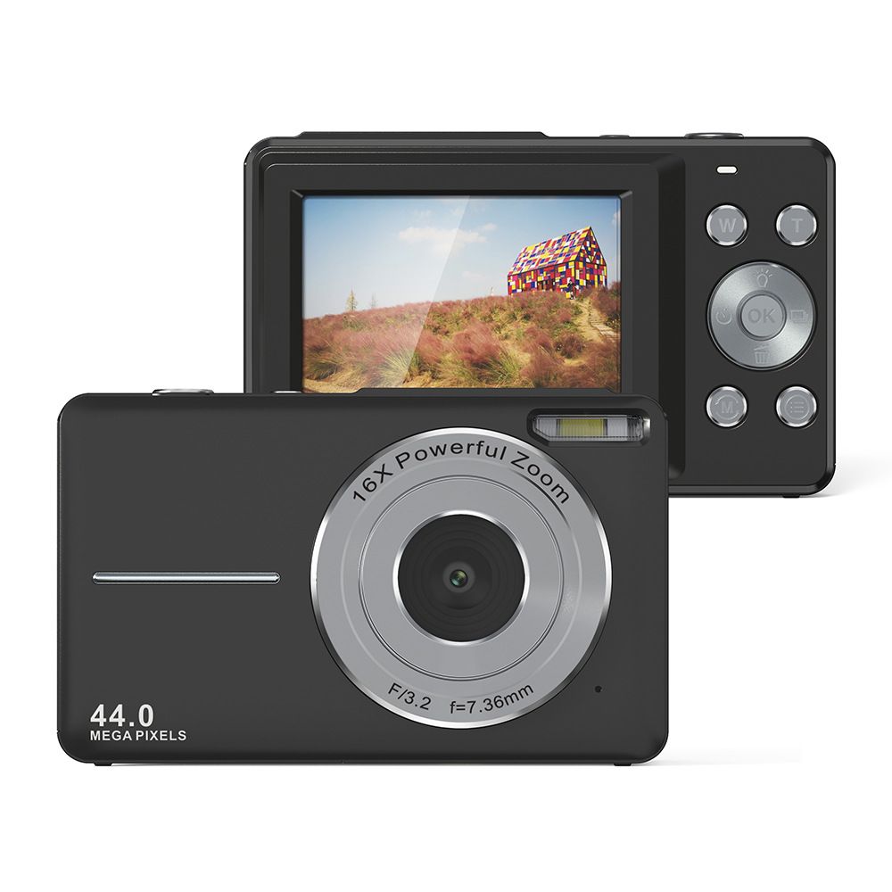 INF 44MP Camera / 1080P / 16x Zoom / Flash Light - Black